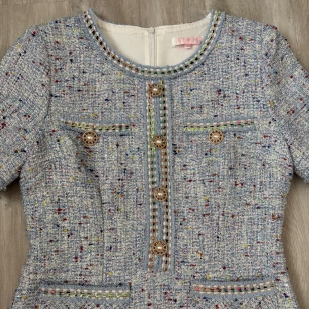 NIWIY Chanel Style/Inspired Tweed Dress - M - Picture 2 of 6